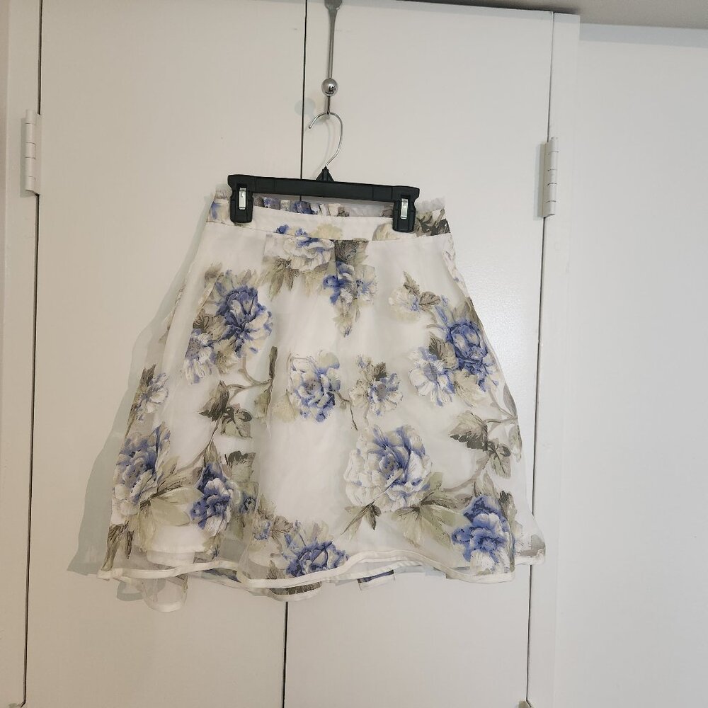 Nohea Blue and white Fairy floral skirt